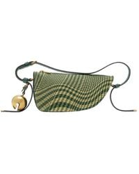 Burberry - Mini Shield Houndstooth Sling Bag - Lyst