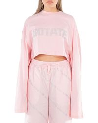 ROTATE BIRGER CHRISTENSEN - Ladies Almond Blossom Sequin Embroidered Crop Top - Lyst