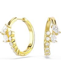 Swarovski - Mesmera Hoop Earrings, Mixed Cuts, 18K Finish - Lyst