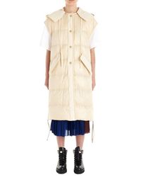 Moncler Genius 2 1952 Ladies Beige Long Vest, - Natural