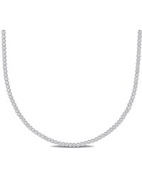 Created Forever - 7 1/3 Ct Tw Lab Grown Diamond Tennis Necklace - Lyst