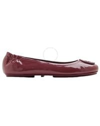 Tory Burch - Patent Leather Minnie Travel Ballet Flats - Lyst