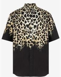 Roberto Cavalli - Leopard-Print Cotton Shirt - Lyst