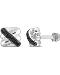 Created Forever - 1/2Ct Tdw Diamond Square Crossover Cufflinks - Lyst