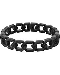 Robert Alton - 1.75Ctw Diamond Stainless Steel & Finish Octagon Link Bracelet - Lyst