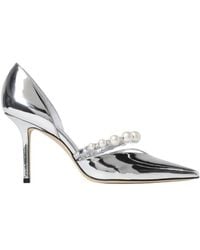 Jimmy Choo - Aurelie 65 Metallic Leather Pumps, Brand Size 39 Us - Lyst