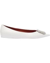 AMINA MUADDI - Nappa Camelia Ballet Flats - Lyst