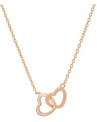 Kylie Harper - 14K Rose Over "Interlocking Love" Hearts Necklace - Lyst