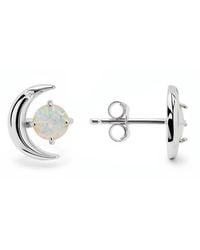 Kylie Harper - Sterling Opal Sun & Moon Stud Earrings - Lyst