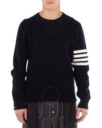 Thom Browne - Milano Four Bar Stripe Crew Knit Pullover, Brand Size 00 - Lyst