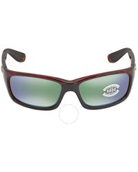 Costa Del Mar - Jose Green Mirror Polarized Glass Rectangular Sunglasses Jo 10 Ogmglp 62 - Lyst