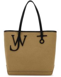 JW Anderson - Canvas Small Anchor Bucket Bag Beigeblack Borse A Mano - Lyst