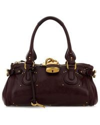 Chloé - Chlo Aubergine Leather Paddington Shoulder Bag - Lyst