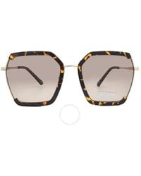 Guess Factory - Brown Gradient Butterfly Sunglasses Gf0418 52f 58 - Lyst