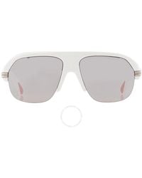 Moncler - Lodge Smoke Mirror Navigator Sunglasses Ml0267 21c 57 - Lyst