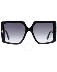 Tom Ford - Quinn Smoke Gradient Square Sunglasses Ft0790 01b 57 - Lyst