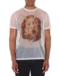 Burberry - Sea Maiden Print Sheer Jersey Short Sleeve T-shirt - Lyst