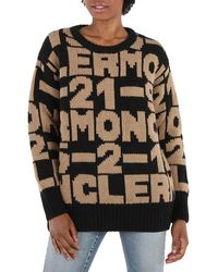 Moncler - Embroidered Knit Sweater - Lyst