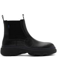 Burberry - Creeper Chelsea Ankle Boots, Brand Size 38 Us - Lyst
