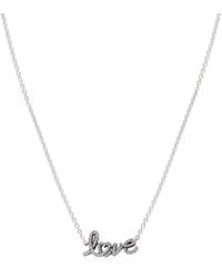 PANDORA - Sparkling Handwritten Love Collier Necklace - Lyst