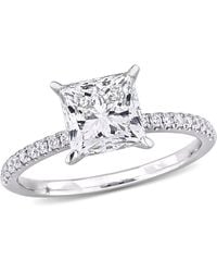 Created Forever - 1 1/6Ct Tdw Princess-Cut Lab-Created Diamond Engagement Ring - Lyst