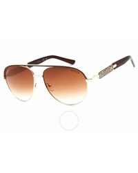 Guess Factory - Brown Gradient Pilot Sunglasses Gf0287 32f 57 - Lyst