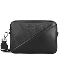 Fendi - Diagonal Stripe Ff Motif Camera Crossbody Bag - Lyst
