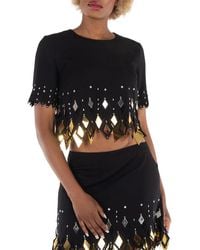 Rabanne - Ladies Embellished Crop Top, Brand Size 34 (Us - Lyst