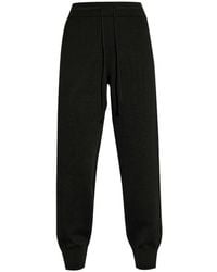Burberry - Logo Embroidered Knitted Track Pants - Lyst