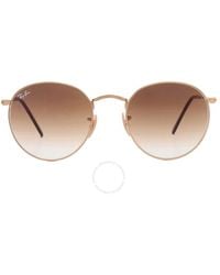 Ray-Ban - Round Metal Brown Gradient Sunglasses Rb3447 001/51 53 - Lyst
