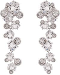 Swarovski - Constella Rhodium Plated Drop Earrings - Lyst