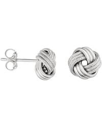 Kylie Harper - Ladies 14K Diamond-Cut Love Knot Stud Earrings - Lyst