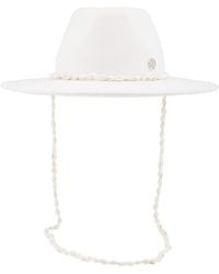 Maison Michel - Ladies Kyra Seashells Wool Felt Fedora Hat - Lyst