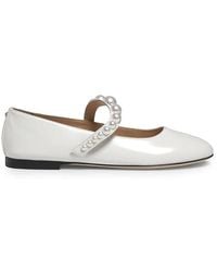 Mach & Mach - Sirene Faux-Pearl Embellished Ballerina Flats, Brand Size 38 Us Size 8 - Lyst