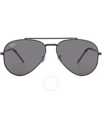 Ray-Ban - New Aviator Dark Gray Sunglasses Rb3625 002/b1 58 - Lyst