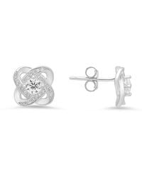 Kylie Harper - 14K Over Cz Love Knot Stud Earrings - Lyst