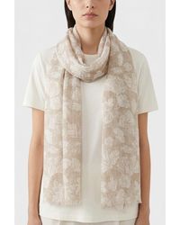 Brunello Cucinelli - Linen Floral Scarf - Lyst