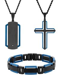 Robert Alton - Diamond Accent Stainless Steel And 3-Piece Jewelry Set - Lyst