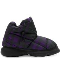 Burberry - Pillow Check-Pattern Padded Ankle Boots, Brand Size 43 Us - Lyst