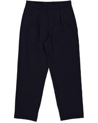 Emporio Armani - Seersucker Pleated-Waist Chinos Pants - Lyst