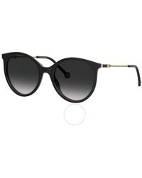 Carolina Herrera - Grey Shaded Round Sunglasses Ch 0069/s 0807/9o 56 - Lyst