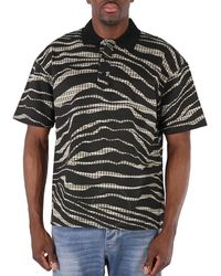 Roberto Cavalli - Zebra And Check Print Polo Shirt - Lyst