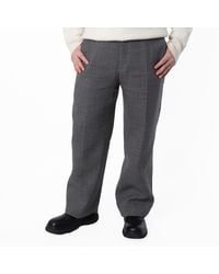 Ferragamo - Houndstooth Wool Tailored Trousers, Brand Size 52 (Waist - Lyst