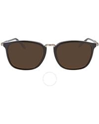 Ferragamo - Brown Square Sunglasses - Lyst