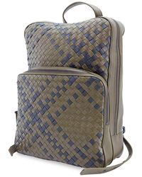 Bottega Veneta Double Brick Backpack In Intrecciato Nappa - Green