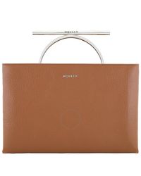 McQueen - Pecan Ladies Cross-Bar Clutch - Lyst