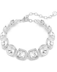 Swarovski - Una Angelic Bracelet, Cushion Cut, Rhodium Plated - Lyst