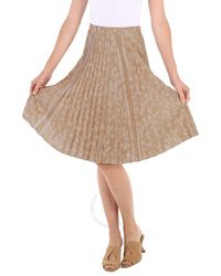 Burberry - Deer Print Pleated Skirt - Lyst