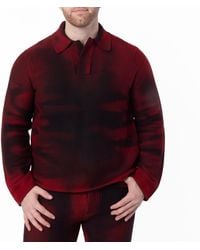 Ferragamo - Ferragamo Gradient Long-Sleeved Polo Shirt - Lyst