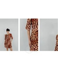 Stella McCartney - Ladies Chain-Embellished Leopard Print Mini Dress, Brand Size 36 (Us - Lyst